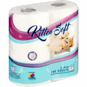 Kitten Soft 2 Ply 200 Sheet 4s